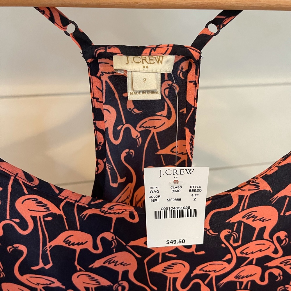 NWT Jcrew Factory camisole in flamingo print - Picture 2 of 4